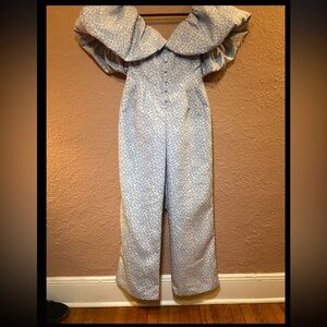 Funky and Feminine Blue Floral Jumpsuit